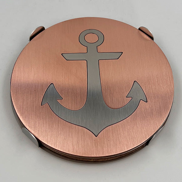 J&R Senior Sheetmetal copper Anchor coasters