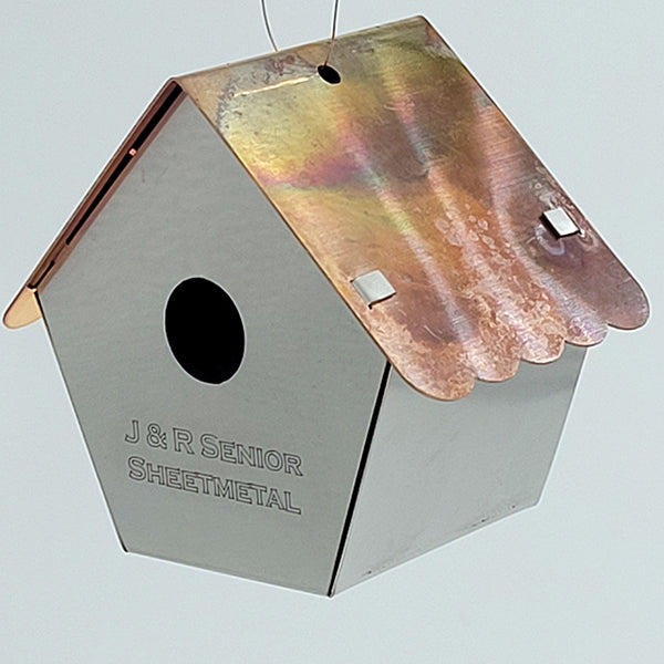 J&R Senior Sheetmetal copper Birdhouse