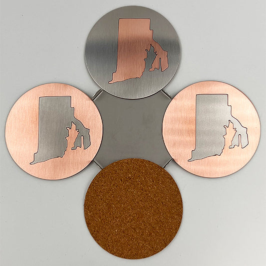 J&R Senior Sheetmetal copper Rhode Island Coasters